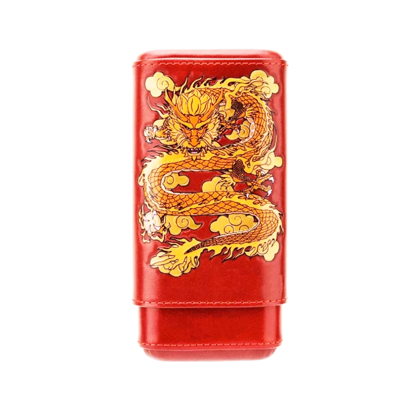 Maroon Dragon Totem Cigar Cases